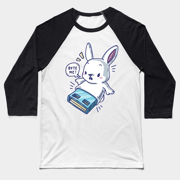 Cute rabbit flashdive saying "Byte me" Baseball T-Shirt by SPIRIMAL